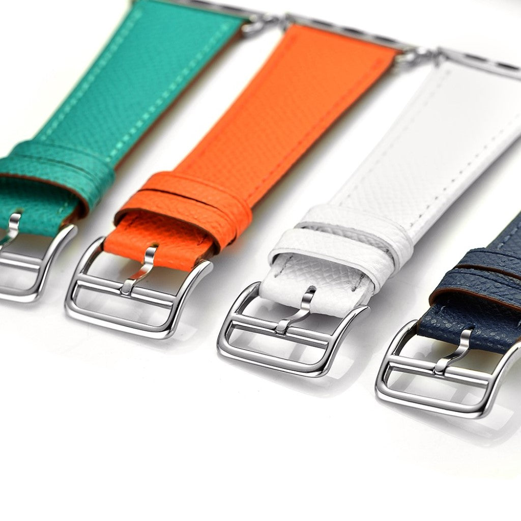 Apple Watch Series 5 44mm / Apple Watch 44mm Ægte læder Rem - Grøn#serie_1