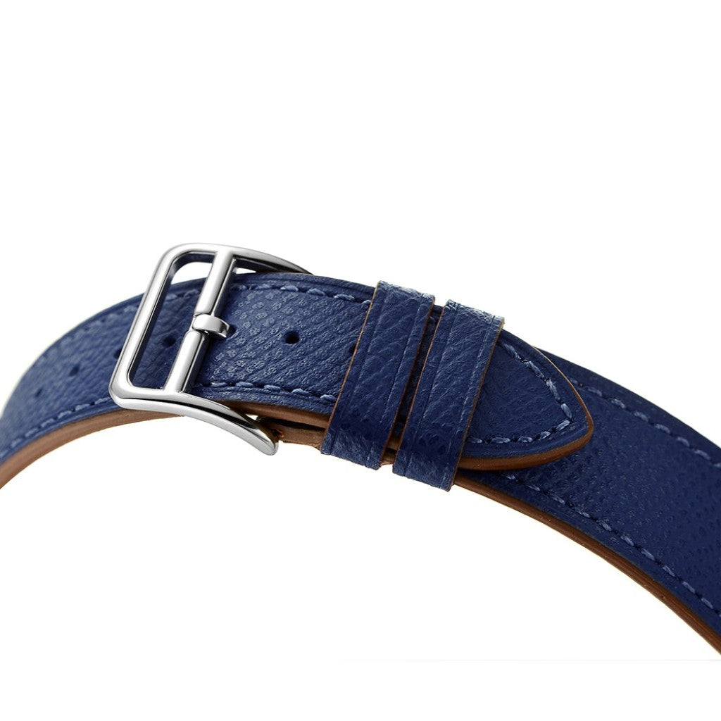 Apple Watch Series 5 44mm / Apple Watch 44mm Ægte læder Rem - Blå#serie_3