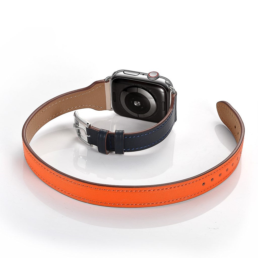 Apple Watch Series 5 44mm / Apple Watch 44mm Ægte læder Rem - Flerfarvet#serie_1