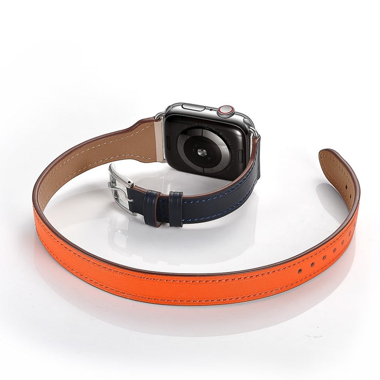 Apple Watch Series 5 44mm / Apple Watch 44mm Ægte læder Rem - Flerfarvet#serie_1