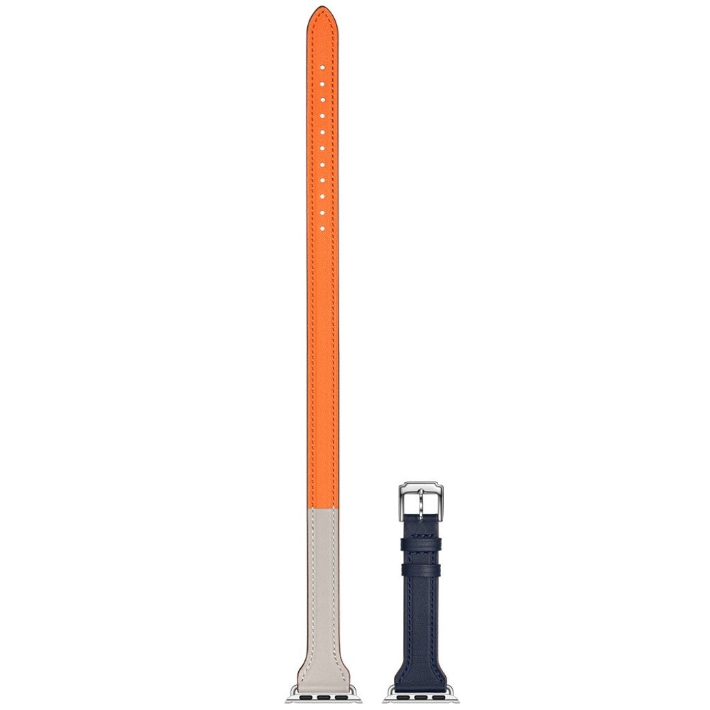 Apple Watch Series 5 44mm / Apple Watch 44mm Ægte læder Rem - Flerfarvet#serie_1