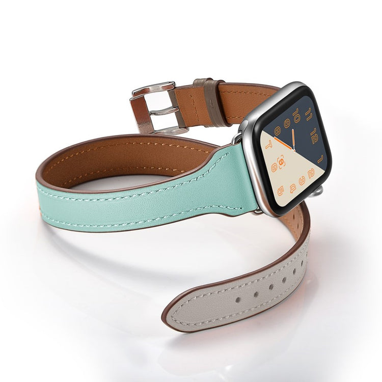 Apple Watch Series 5 44mm / Apple Watch 44mm Ægte læder Rem - Flerfarvet#serie_2