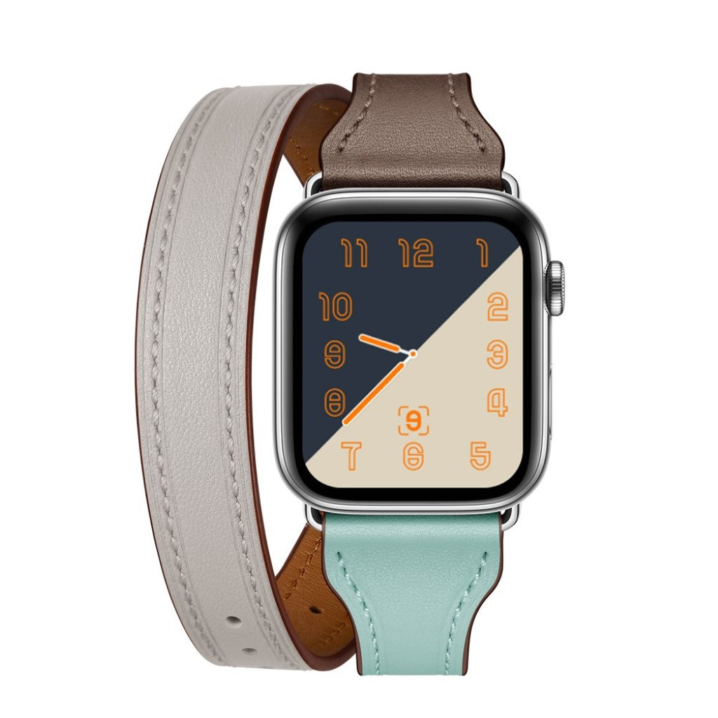 Apple Watch Series 5 44mm / Apple Watch 44mm Ægte læder Rem - Flerfarvet#serie_2