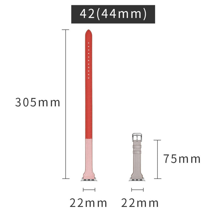 Apple Watch Series 5 44mm / Apple Watch 44mm Ægte læder Rem - Flerfarvet#serie_3