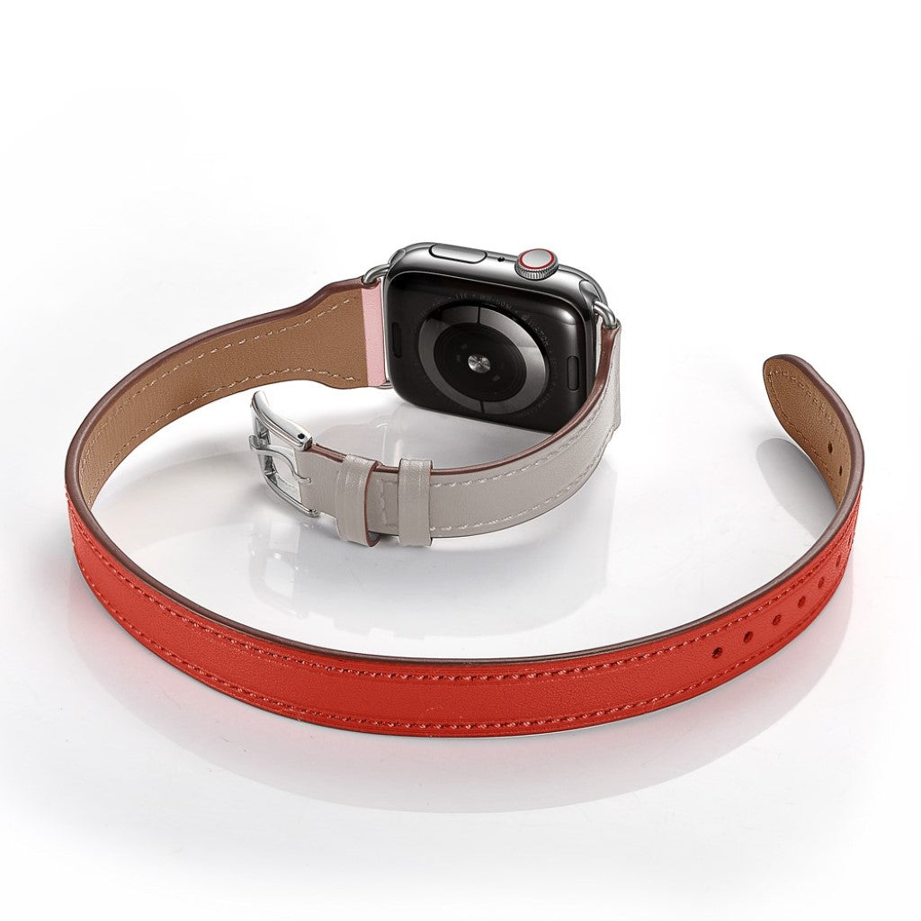 Apple Watch Series 5 44mm / Apple Watch 44mm Ægte læder Rem - Flerfarvet#serie_3