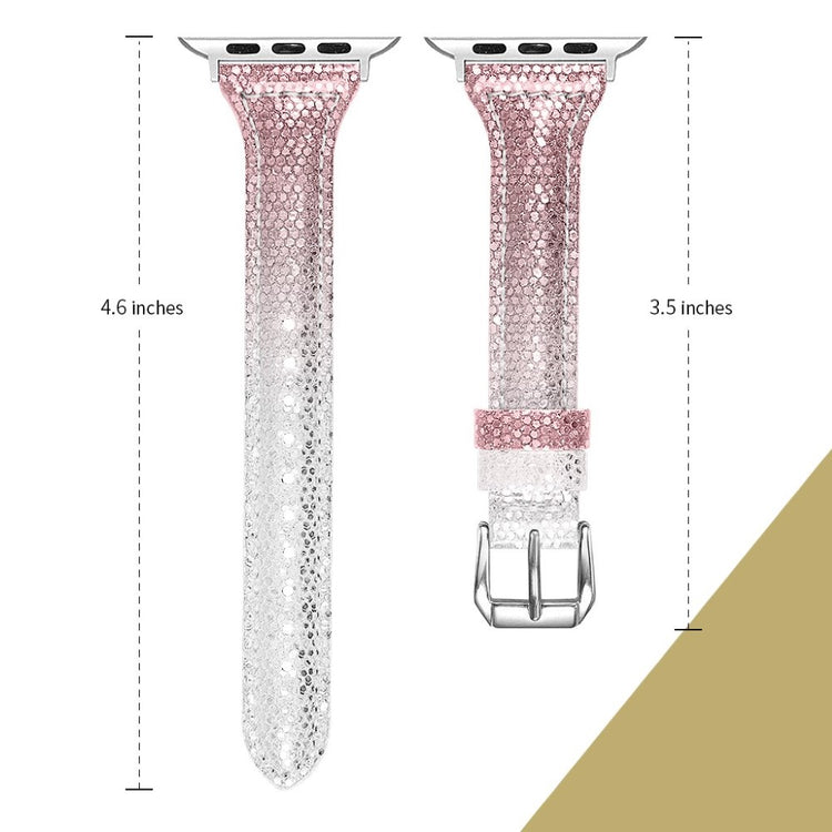 Apple Watch Series 5 44mm / Apple Watch 44mm Ægte læder Rem - Pink#serie_2