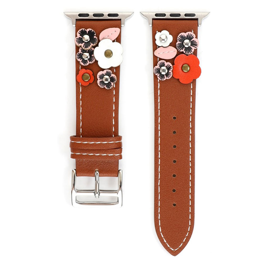 Apple Watch Series 5 44mm / Apple Watch 44mm Ægte læder Rem - Brun#serie_3