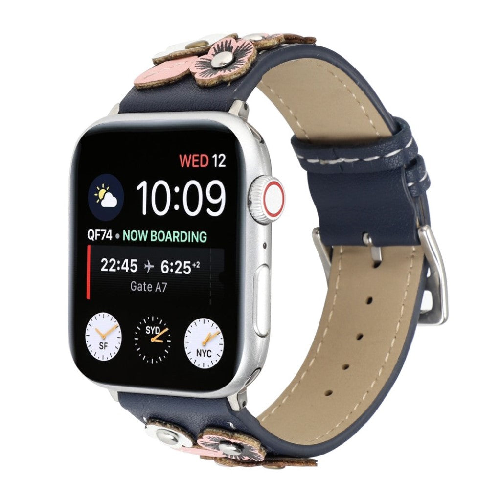 Apple Watch Series 5 44mm / Apple Watch 44mm Ægte læder Rem - Flerfarvet#serie_4