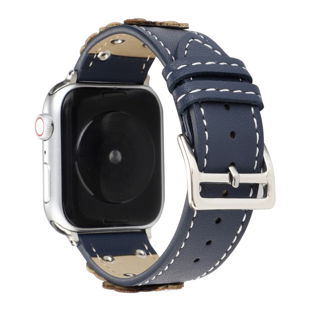 Apple Watch Series 5 44mm / Apple Watch 44mm Ægte læder Rem - Flerfarvet#serie_4