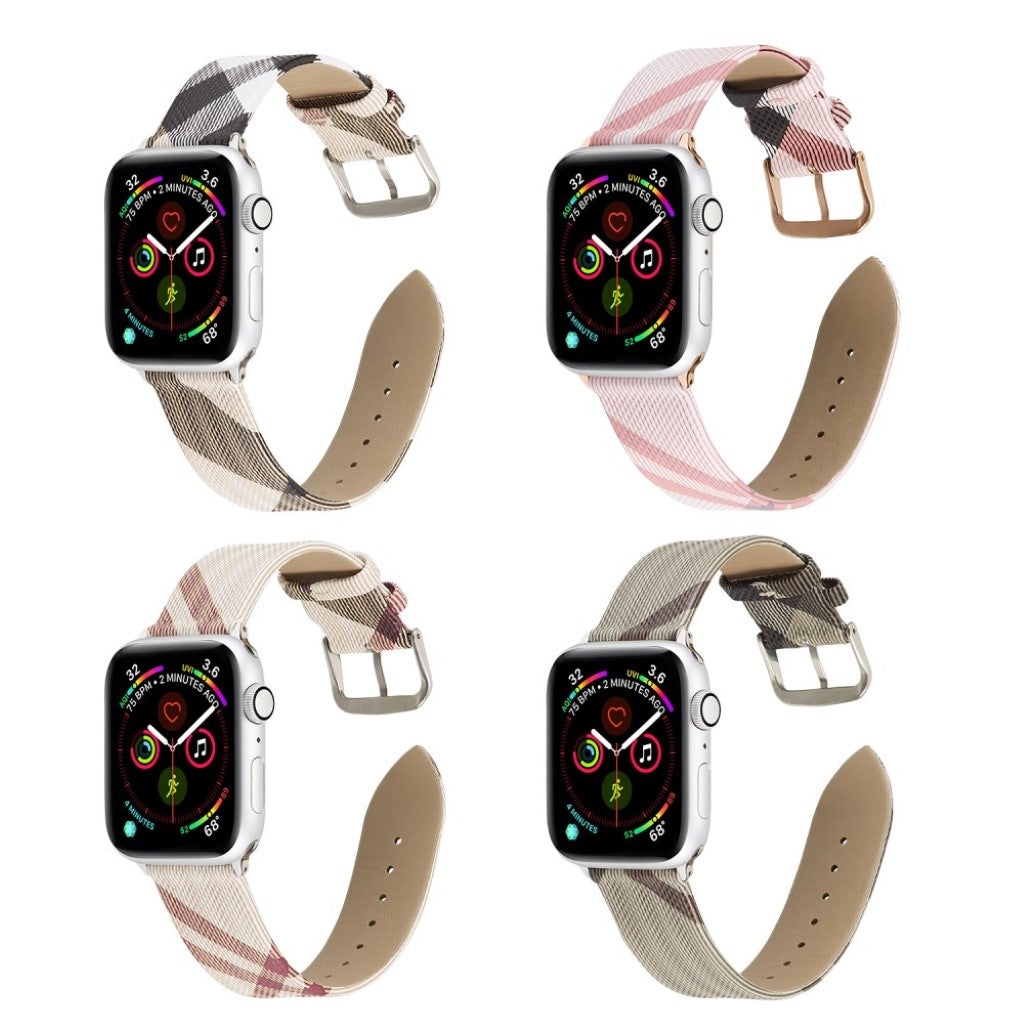 Apple Watch Series 5 44mm / Apple Watch 44mm Ægte læder Rem - Flerfarvet#serie_1