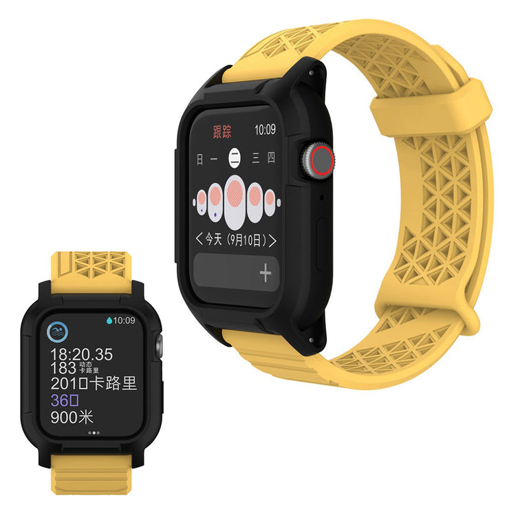 Apple Watch Series 5 44mm / Apple Watch 44mm Silikone Rem - Gul#serie_5