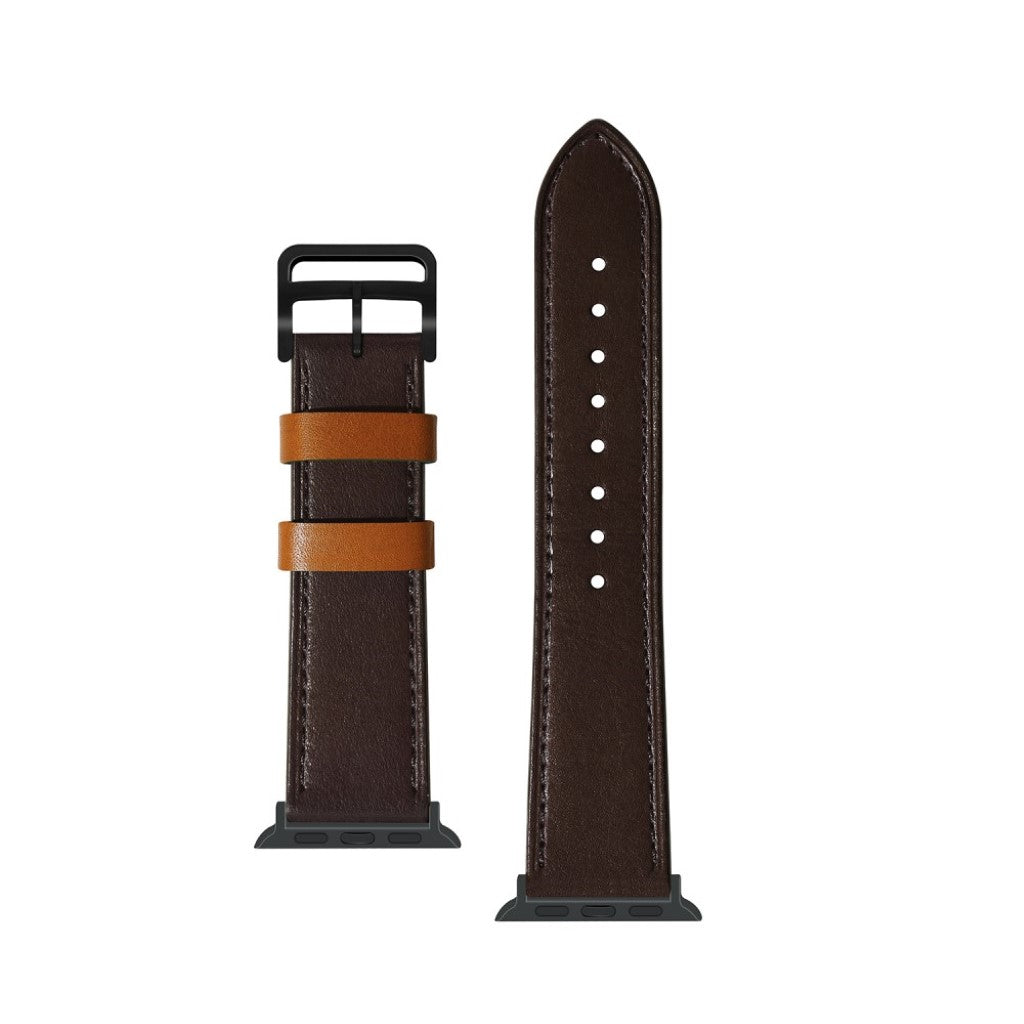Apple Watch Series 5 44mm / Apple Watch 44mm Ægte læder Rem - Brun#serie_5