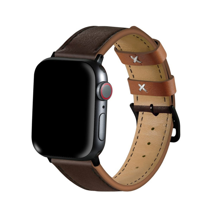 Apple Watch Series 5 44mm / Apple Watch 44mm Ægte læder Rem - Brun#serie_5