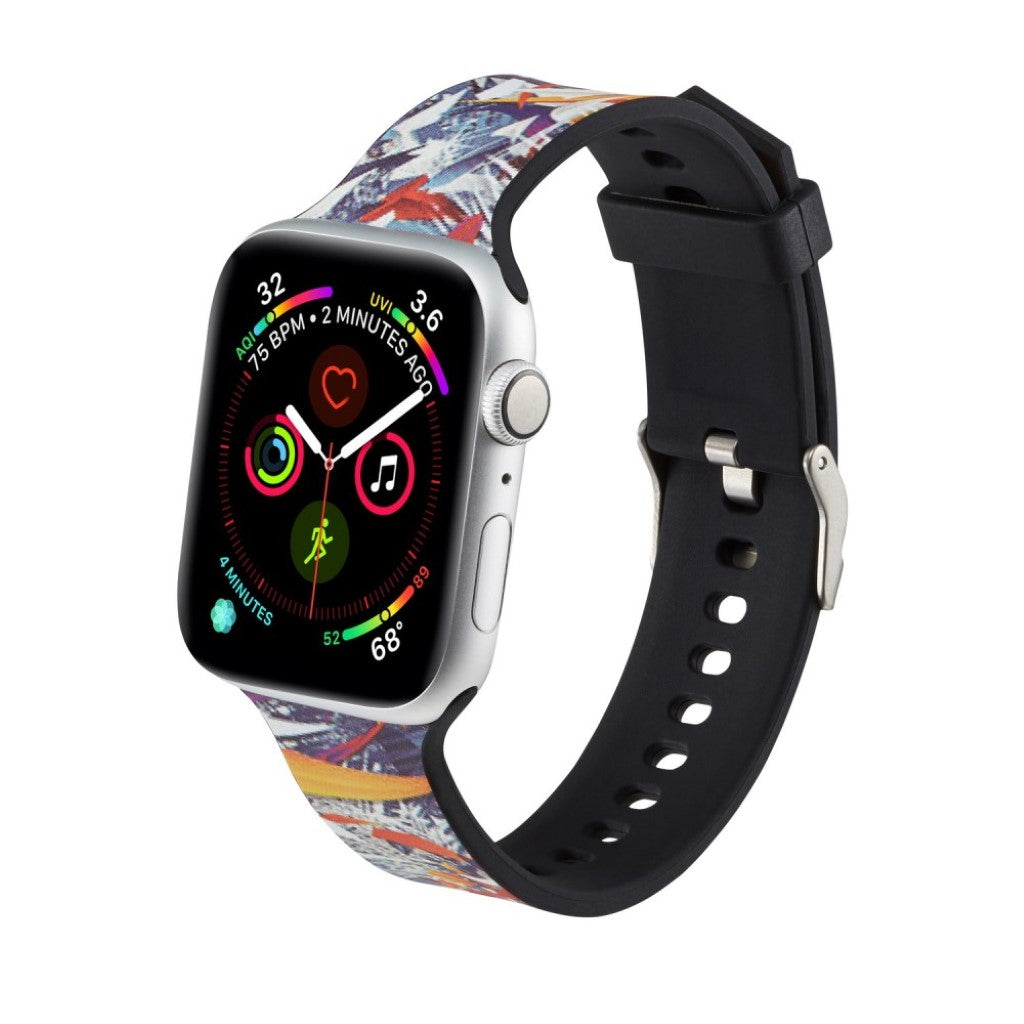 Super flot Apple Watch Series 5 44mm Silikone Rem - Flerfarvet#serie_10
