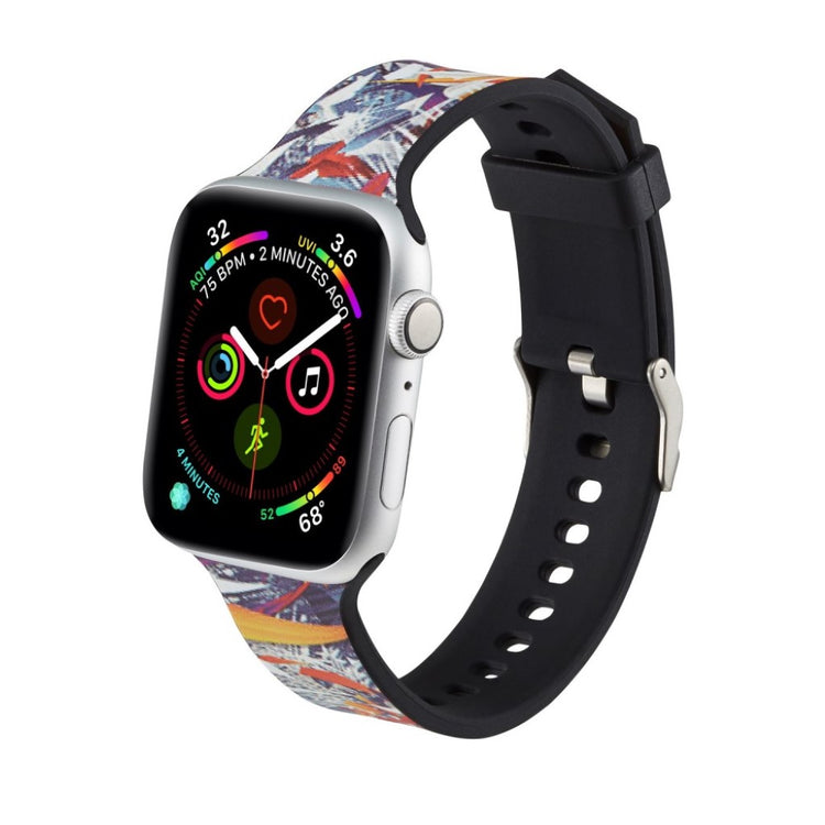 Super flot Apple Watch Series 5 44mm Silikone Rem - Flerfarvet#serie_10