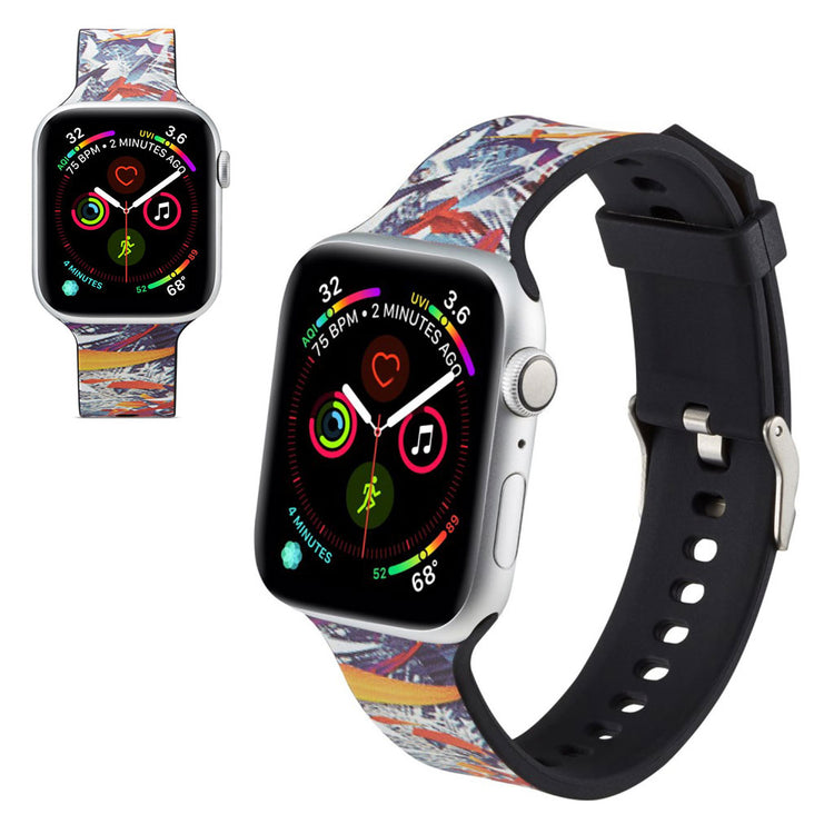 Super flot Apple Watch Series 5 44mm Silikone Rem - Flerfarvet#serie_10