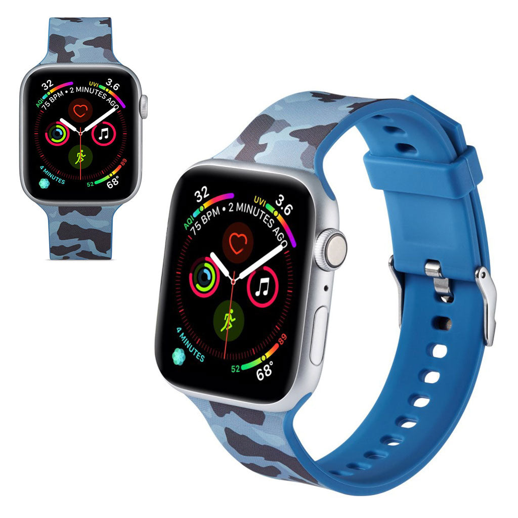 Super flot Apple Watch Series 5 44mm Silikone Rem - Blå#serie_14