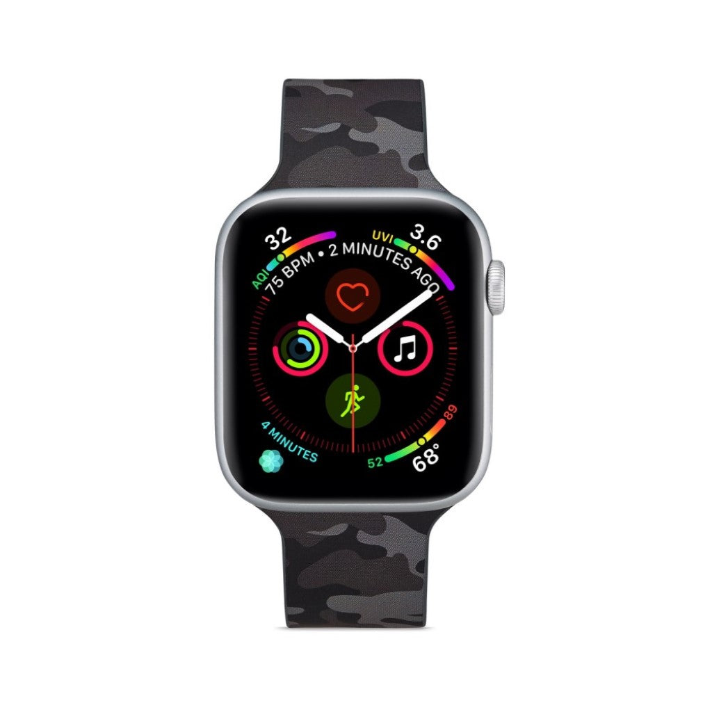 Super flot Apple Watch Series 5 44mm Silikone Rem - Sort#serie_16