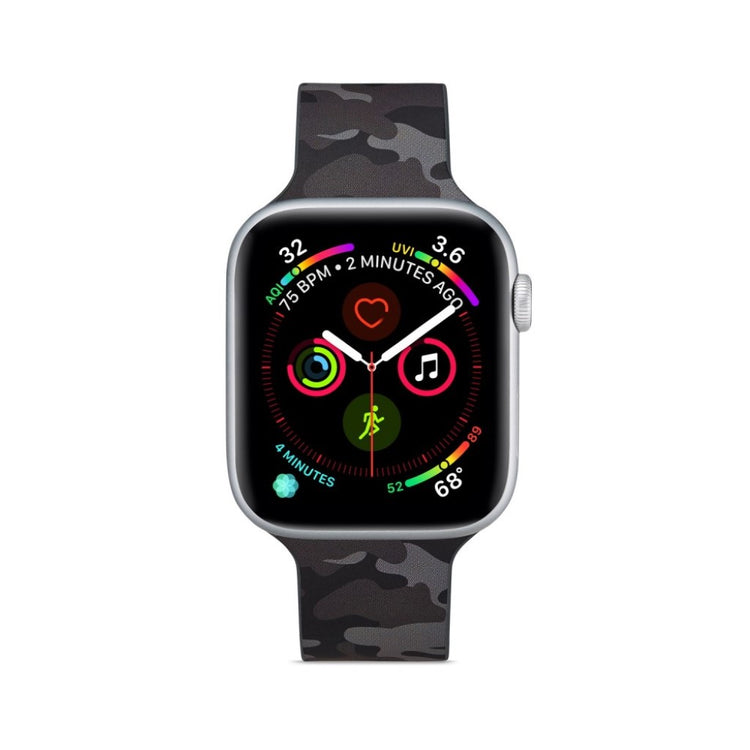 Super flot Apple Watch Series 5 44mm Silikone Rem - Sort#serie_16
