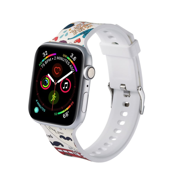 Super flot Apple Watch Series 5 44mm Silikone Rem - Flerfarvet#serie_5