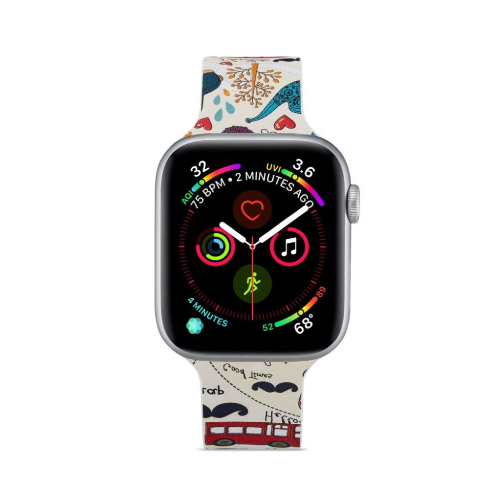 Super flot Apple Watch Series 5 44mm Silikone Rem - Flerfarvet#serie_5