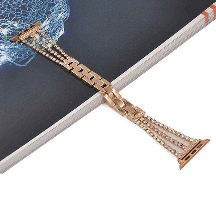 Apple Watch Series 5 44mm / Apple Watch 44mm Metal og Rhinsten Rem - Pink#serie_3