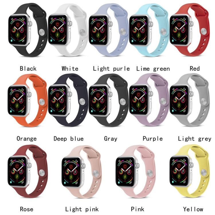Apple Watch Series 5 44mm / Apple Watch 44mm Silikone Rem - Sort#serie_1