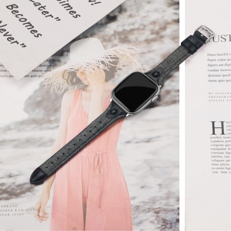 Helt vildt komfortabel Universal Apple Ægte læder Rem - Sølv#serie_2