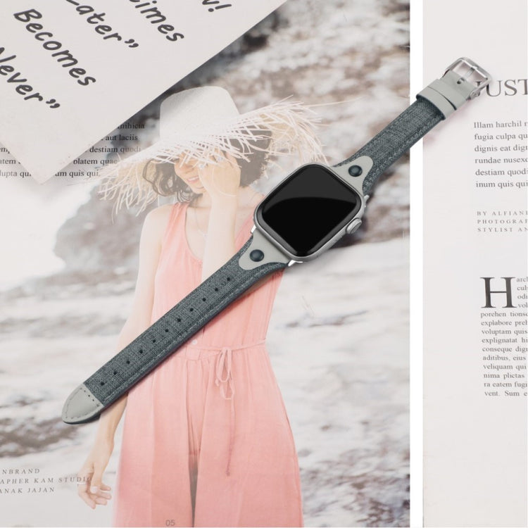 Helt vildt komfortabel Universal Apple Ægte læder Rem - Sølv#serie_3