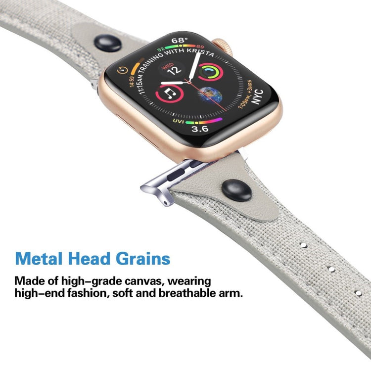 Helt vildt komfortabel Universal Apple Ægte læder Rem - Sølv#serie_4