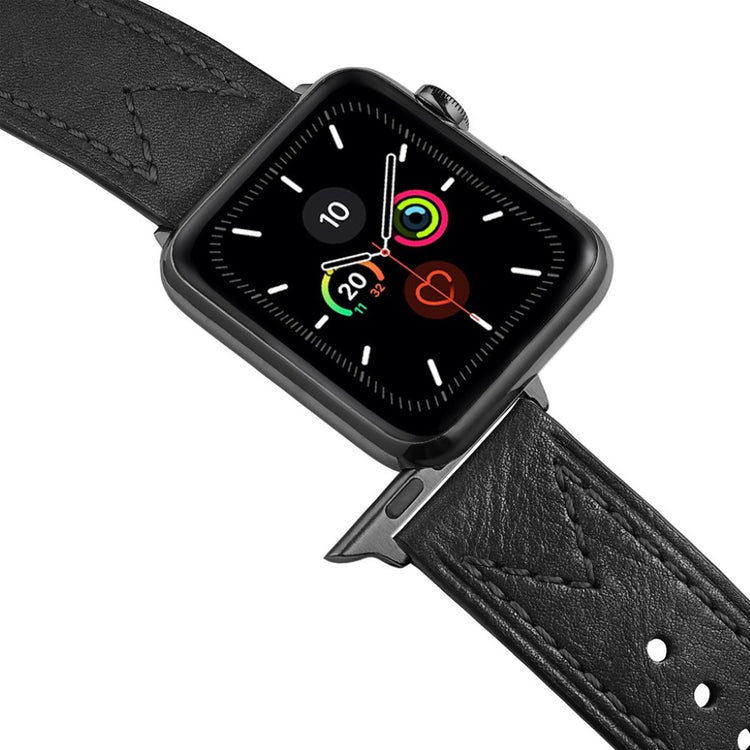 Meget cool Universal Apple Ægte læder Rem - Sort#serie_1