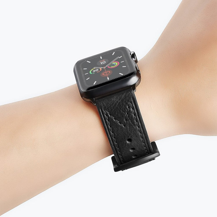 Meget cool Universal Apple Ægte læder Rem - Sort#serie_1