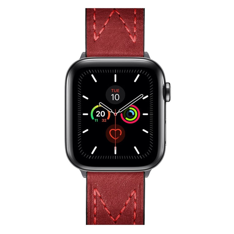 Meget cool Universal Apple Ægte læder Rem - Rød#serie_2