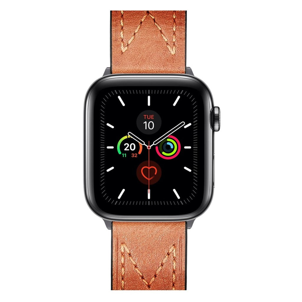 Meget cool Universal Apple Ægte læder Rem - Brun#serie_3