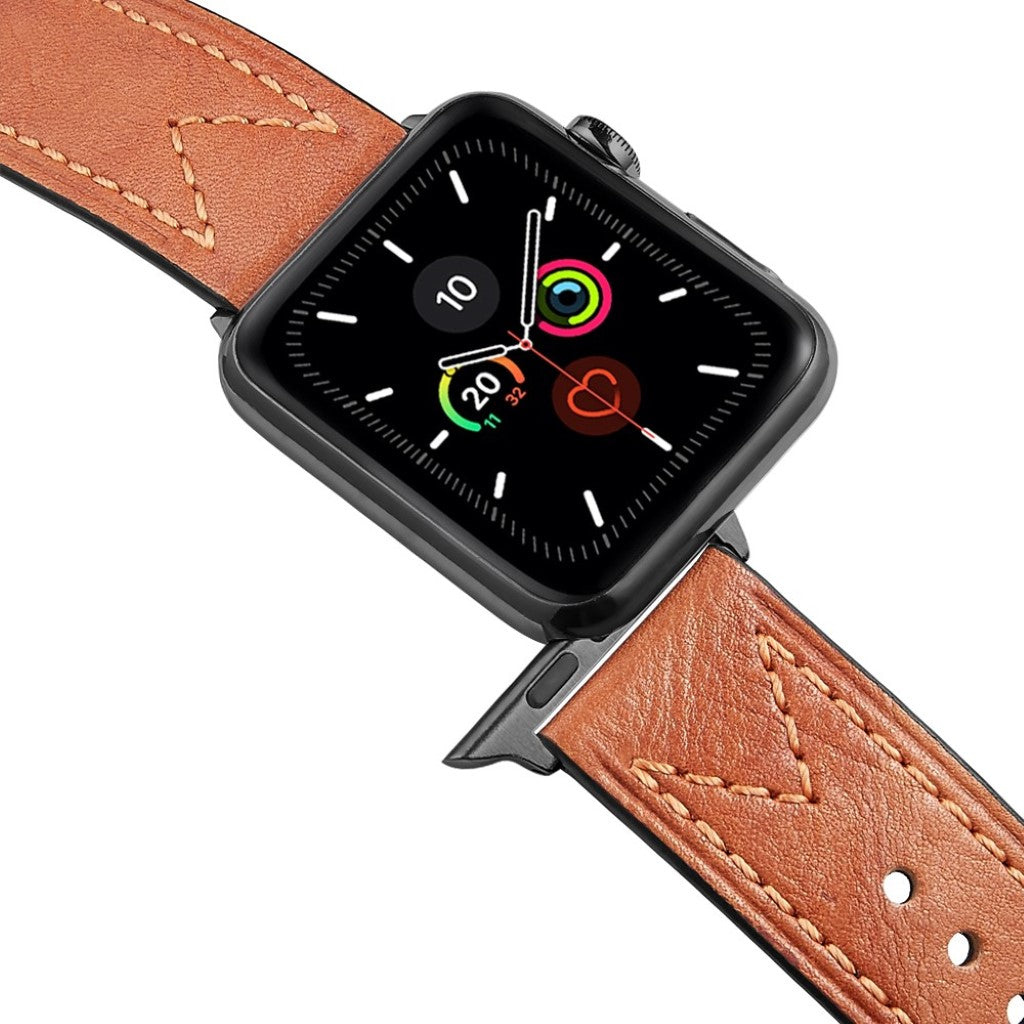 Meget cool Universal Apple Ægte læder Rem - Brun#serie_3