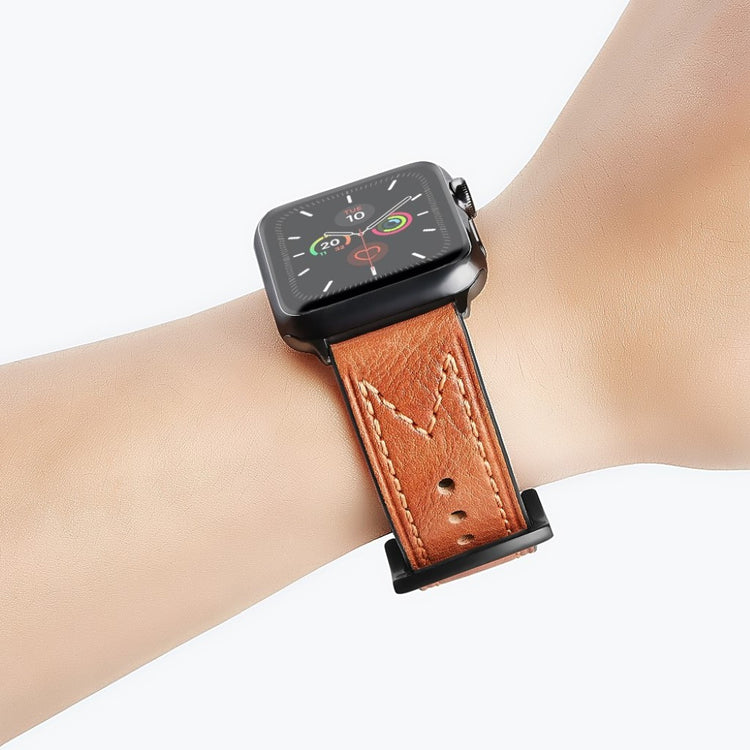 Meget cool Universal Apple Ægte læder Rem - Brun#serie_3