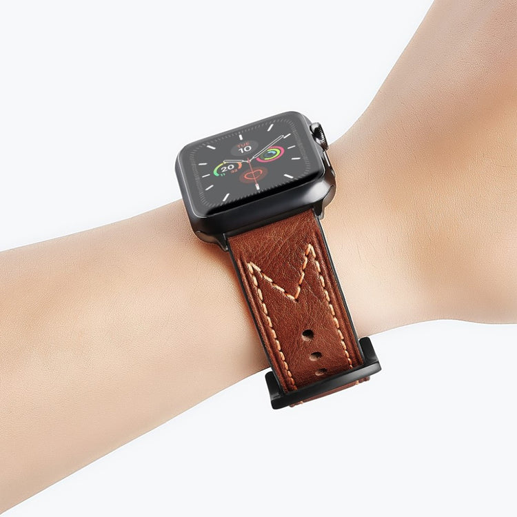 Meget cool Universal Apple Ægte læder Rem - Brun#serie_4