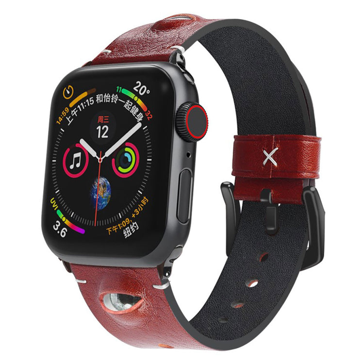 Rigtigt fantastisk Universal Apple Ægte læder Rem - Rød#serie_2