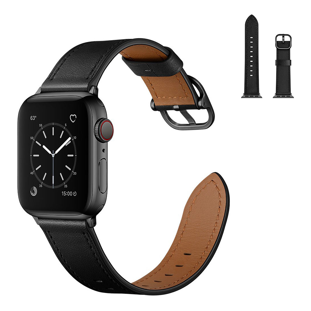 Helt vildt smuk Universal Apple Γgte lΓ¦der Rem - Sort#serie_1