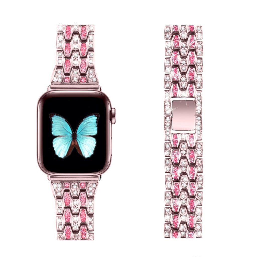 Vildt hårdfør Universal Apple Metal og Rhinsten Rem - Pink#serie_3