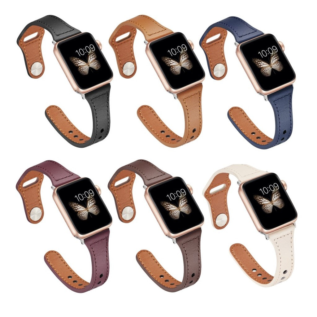 Rigtigt skøn Universal Apple Ægte læder Rem - Brun#serie_4