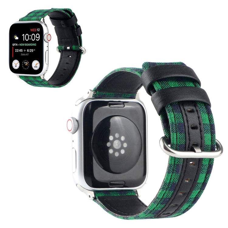 Apple Watch Series 6 / 5 44mm lattice pattern watch band - Green / Black#serie_5