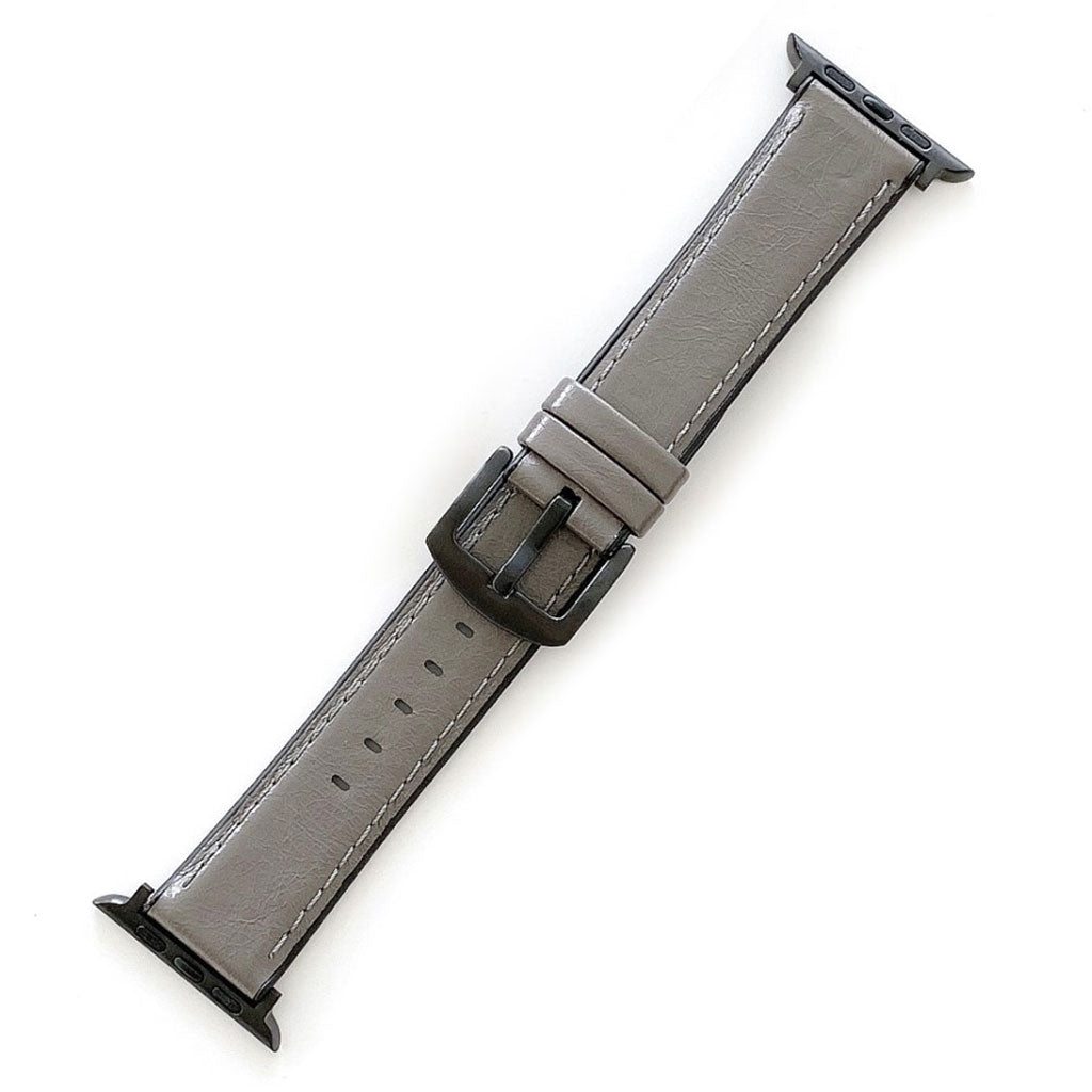 Super fint Universal Apple Kunstlæder og Silikone Rem - Sølv#serie_1