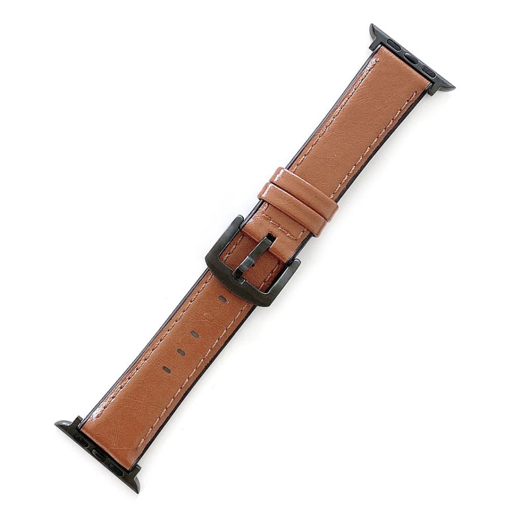 Super fint Universal Apple Kunstlæder og Silikone Rem - Brun#serie_5