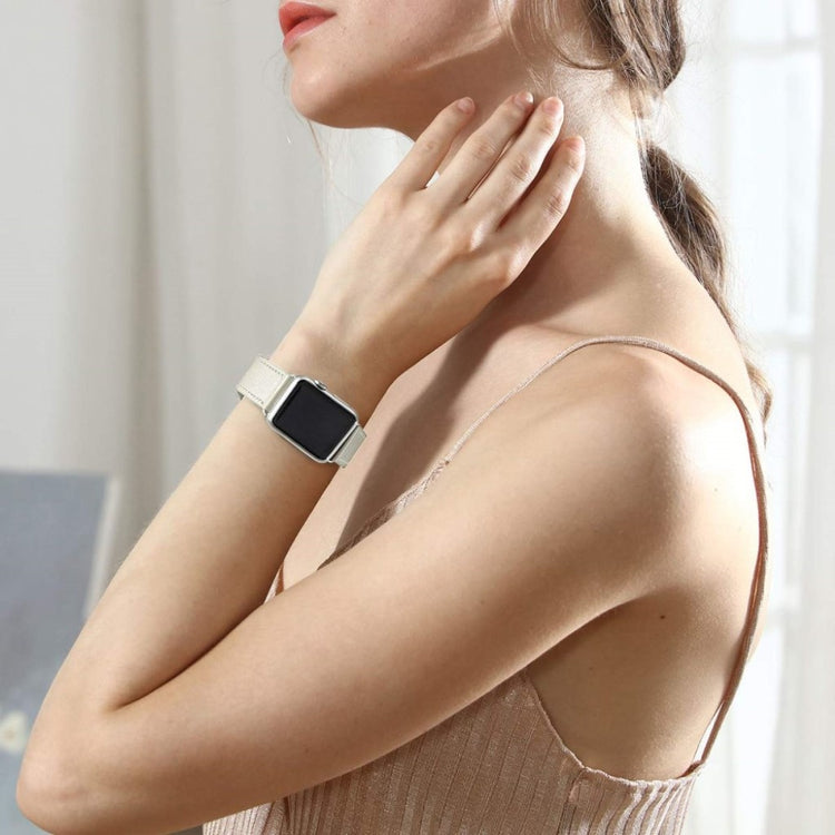 Mega pænt Universal Apple Ægte læder Rem - Hvid#serie_2