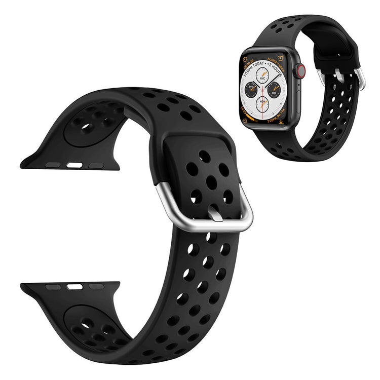 Rigtigt slidstærk Universal Apple Silikone Rem - Sort#serie_1