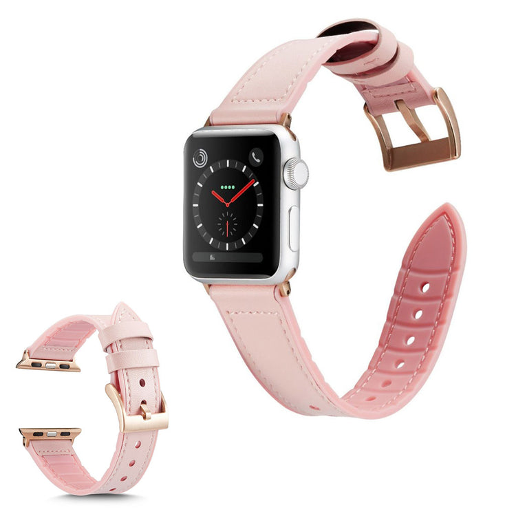 Super cool Universal Apple Kunstlæder og Silikone Rem - Pink#serie_4