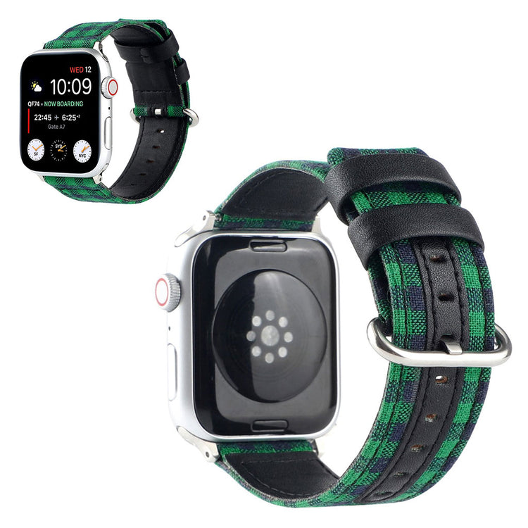 Apple Watch Series 6 / 5 40mm lattice pattern watch band - Green / Black#serie_5