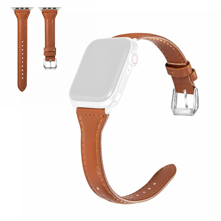 Apple Watch Series 6 / 5 40mm simple leather watch band - Brown#serie_5