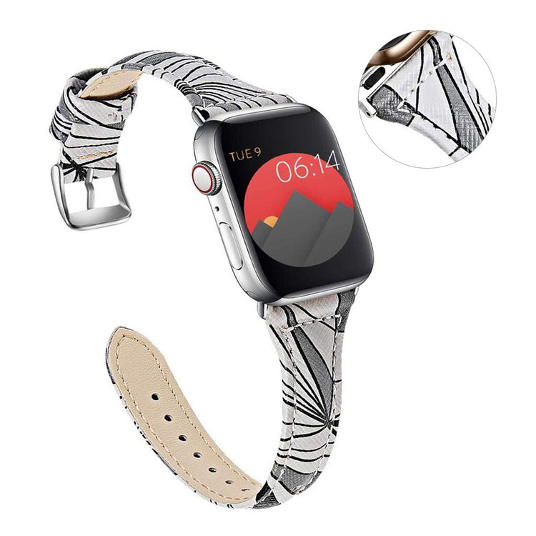 Rigtigt fint Universal Apple Ægte læder Rem - Sølv#serie_3